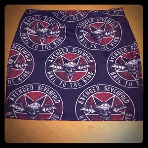 Avenged Sevenfold Mini Skirt M/L